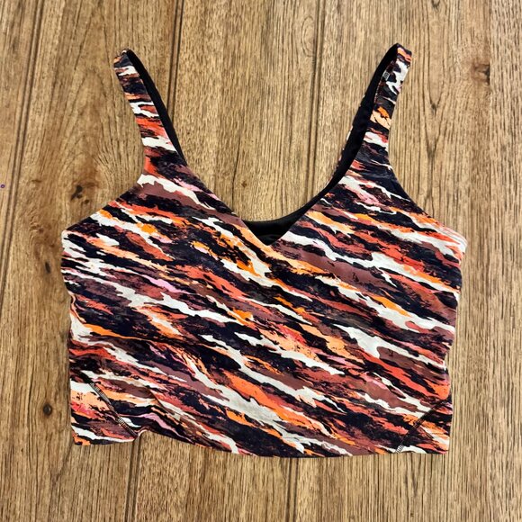 Lululemon Align Tank Lunar 2022New Year Tiger Tide Smoky Red Multi Size 12 Rare - Picture 4 of 11